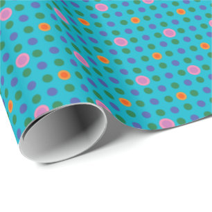 Custom Polka Dots Fish in the Sea Wrapping Paper