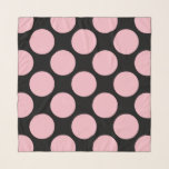 Custom Polka Dots on Black Scarf<br><div class="desc">Geometric design with large polka dots on black. Yoy can recolor the dots! There exist other versions with different background color.</div>