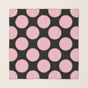 Custom Polka Dots on Black Scarf