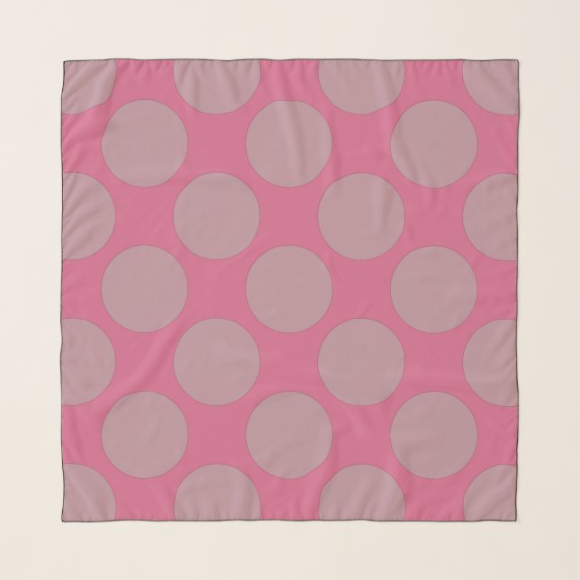 Custom Polka Dots on Pink Scarf (Front)