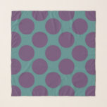Custom Polka Dots on Teal Scarf<br><div class="desc">Geometric design with large polka dots on teal. You can recolor the dots, but the color will be slightly darker than you expect. There exist other versions with different background color.</div>