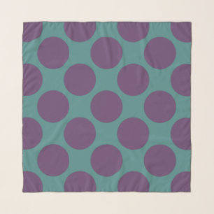 Custom Polka Dots on Teal Scarf