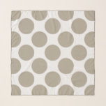 Custom Polka Dots on White Scarf<br><div class="desc">Geometric design with large polka dots on white. Yoy can recolor the dots, but the color will be slightly darker than you think. There exist other versions with different background color.</div>