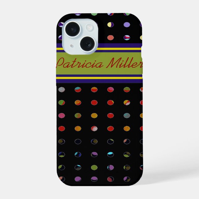 Custom Polka Dots Pattern Iphone Case (Back)