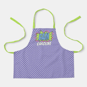 Custom Polkadots Comic Book Pop Art Style BAM! Apron