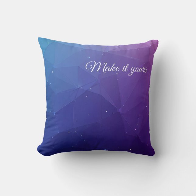 Custom Polygon Pattern Case – Unique Style Throw Pillow (Front)