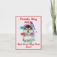 Custom Pomsky Mom Dog Best Crazy Dog Lady Digital