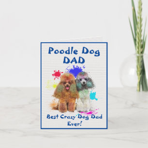 Custom Poodle Dad Dog Best Crazy Dog Dad Digital Card