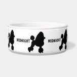 Custom Poodle Dog Bowl<br><div class="desc">This is the perfect custom Poodle food bowl with Poodle graphics all the way around the dish, especially once you customize with your own Poodle's name.</div>