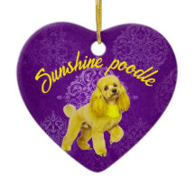 Custom Poodle Heart Ornament - A Sweet Gift