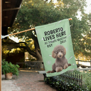 Custom Poodle House Flag