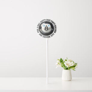 Custom Pool Ball Theme Party BLUE EYES Happy Face Balloon