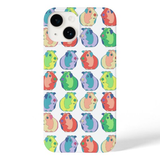 Custom Pop Art Guinea Pig Colorful Pattern Case-Mate iPhone 14 Case