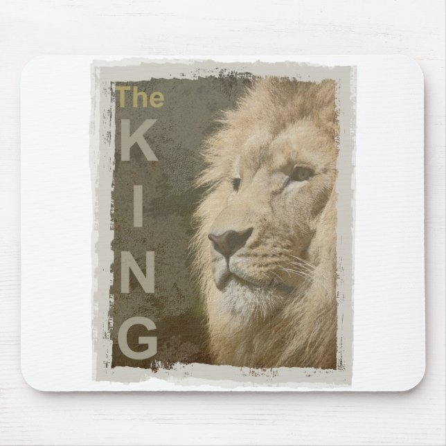 Custom Pop Art Picture Lion Head Template Mouse Pad (Front)