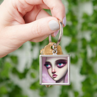 Custom Pop Surrealism Bad Day Girl Keychain