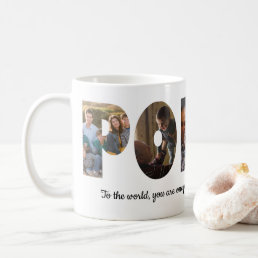 Custom POPPY 5 Photo Collage Quote Father&#39;s Day Coffee Mug