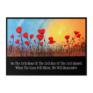 Custom Poppy Painting Remembrance Acrylic Print