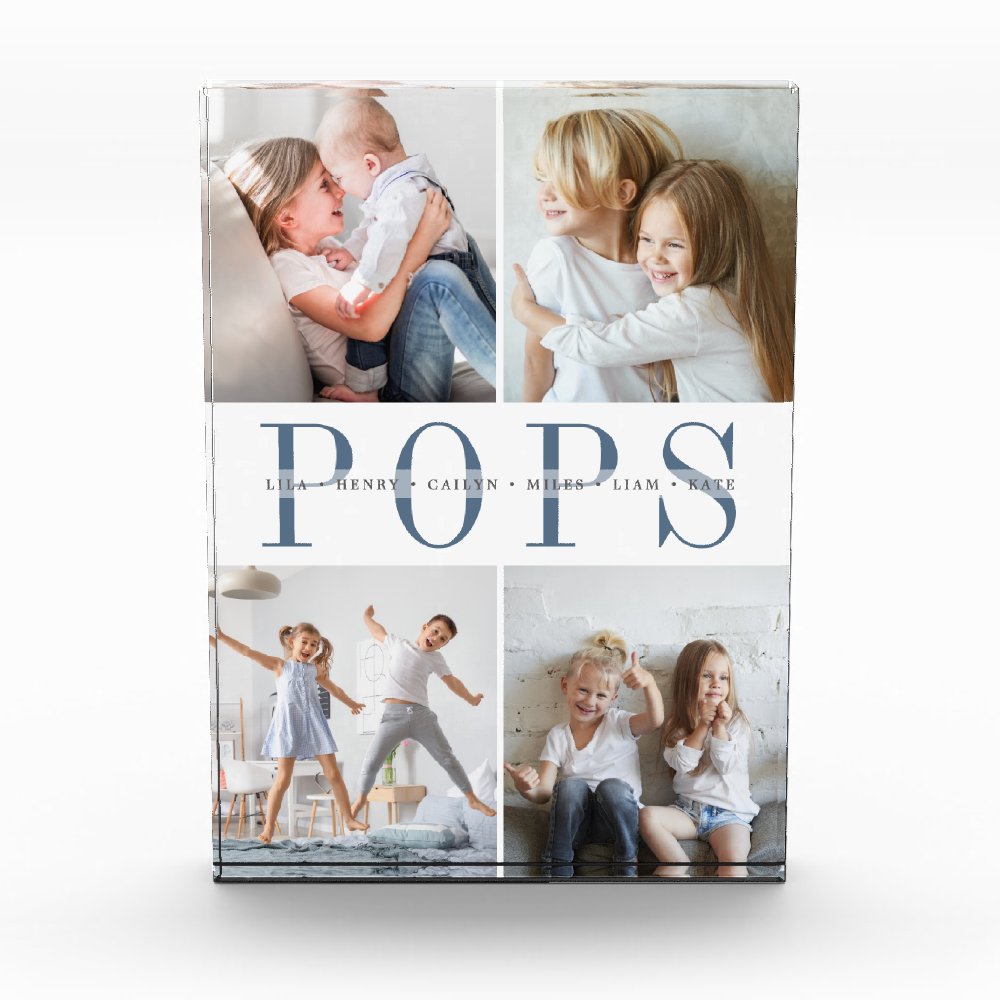 Discover Custom Pops Grandchildren Photo Block