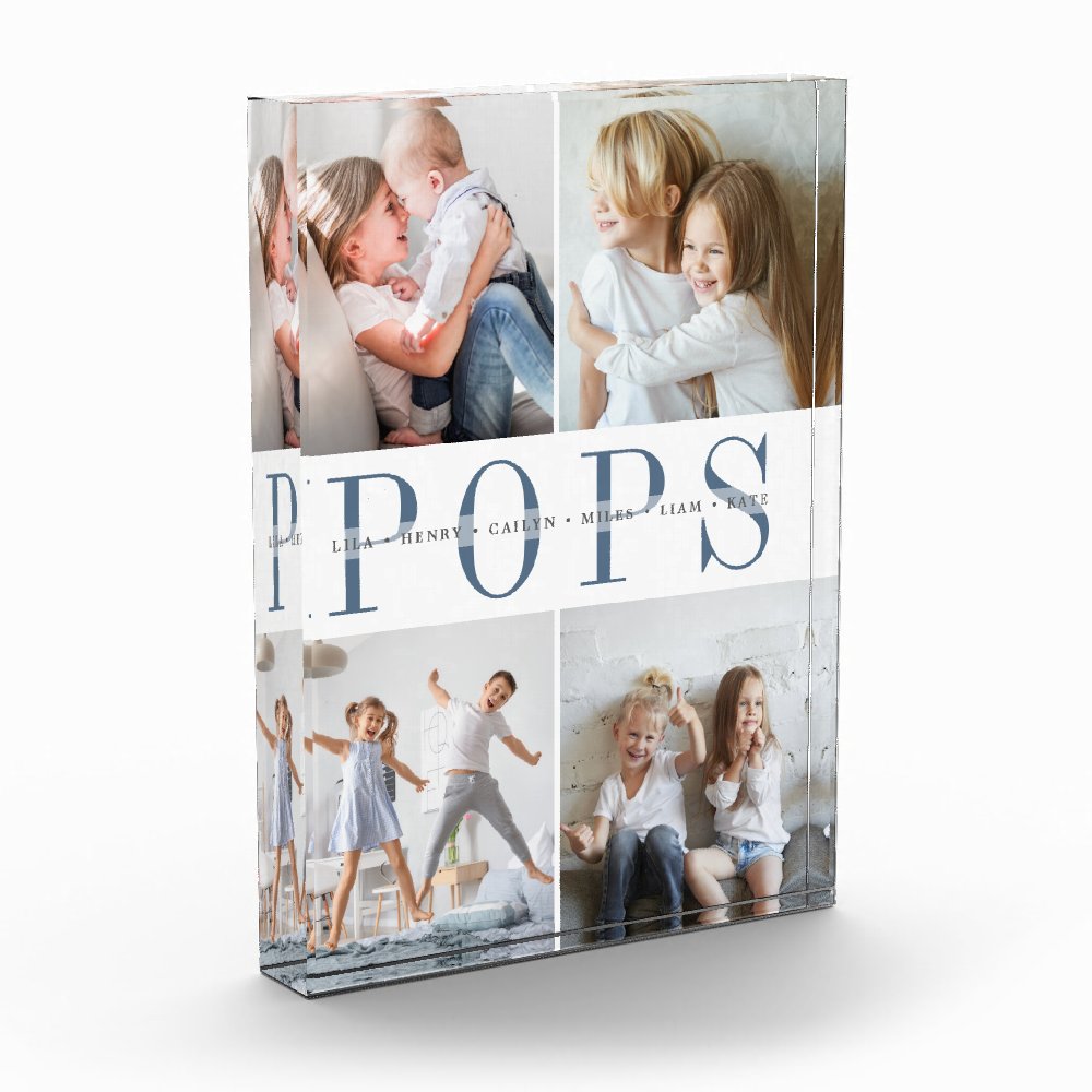 Discover Custom Pops Grandchildren Photo Block