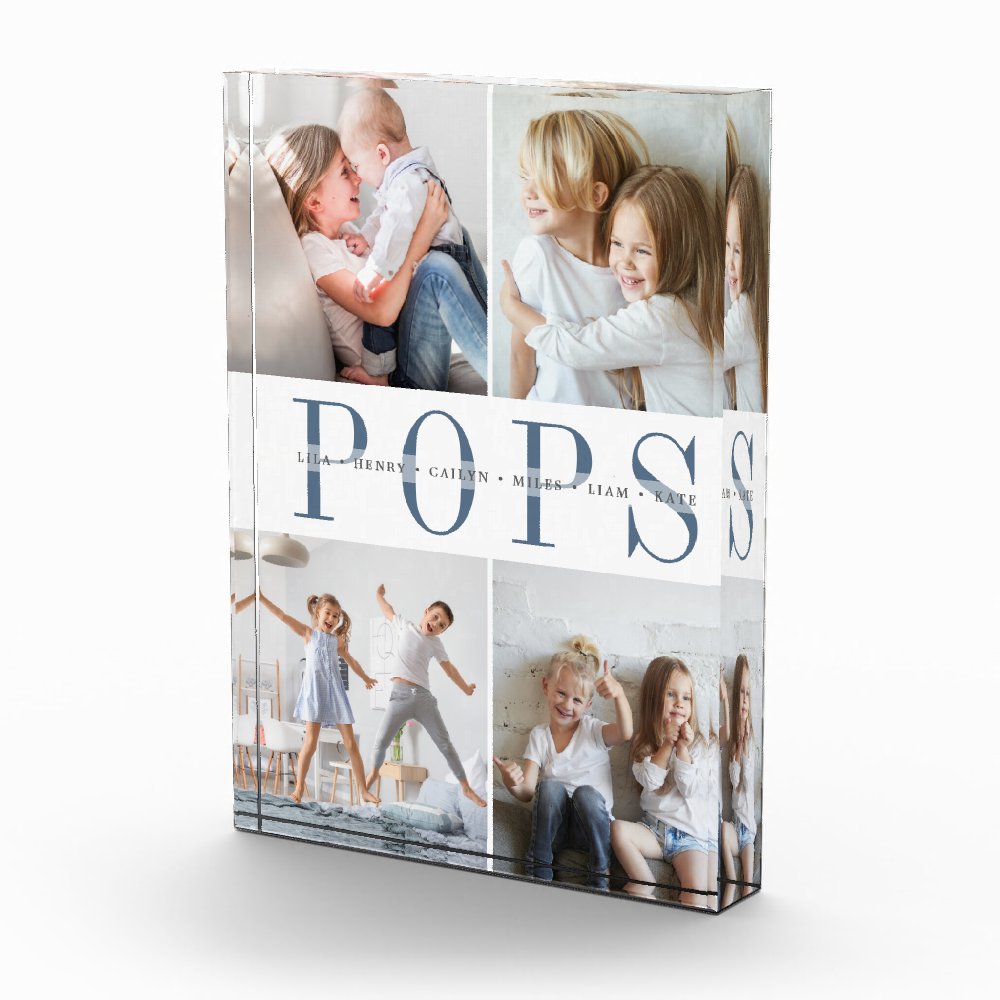Discover Custom Pops Grandchildren Photo Block