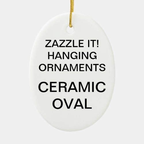 Custom Porcelain Oval Christmas Tree Ornament