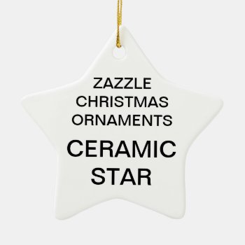 Custom Porcelain Star Christmas Tree Ornament by MyZazzleChristmas at Zazzle