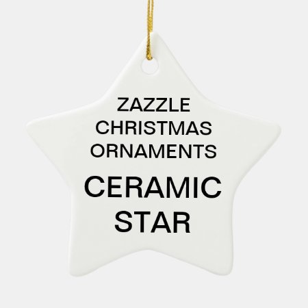 Custom Porcelain Star Christmas Tree Ornament