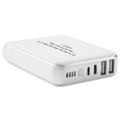 Custom Portable Battery Charger Power Backup Bank (Angled)