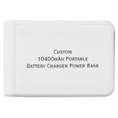 Custom Portable Battery Charger Power Backup Bank (Front)