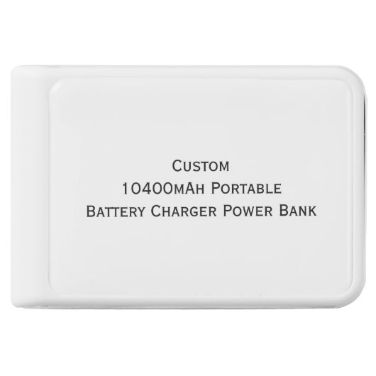 Custom Portable Battery Charger Power Backup Bank (Front)