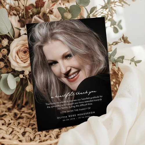 Custom Portrait Photo & Message Sympathy 