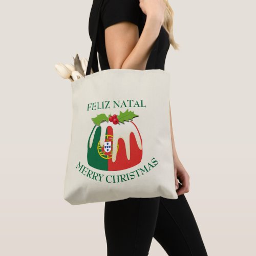 Custom PORTUGAL FLAG Christmas Tote Bag