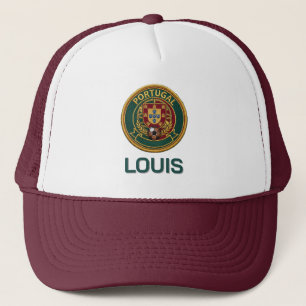 Custom Portugal Soccer Crest Personalized Name Trucker Hat