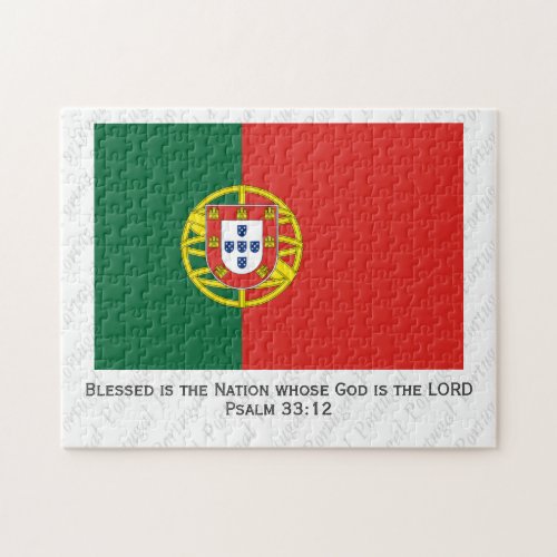 Custom Portuguese Flag Jigsaw Puzzle