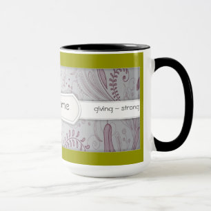 Custom Positive Affirmation Floral Mug