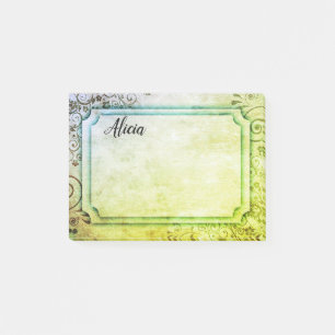 custom post it note vintage style