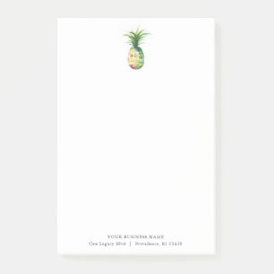 Custom Post It Notes Watercolor Pineapple