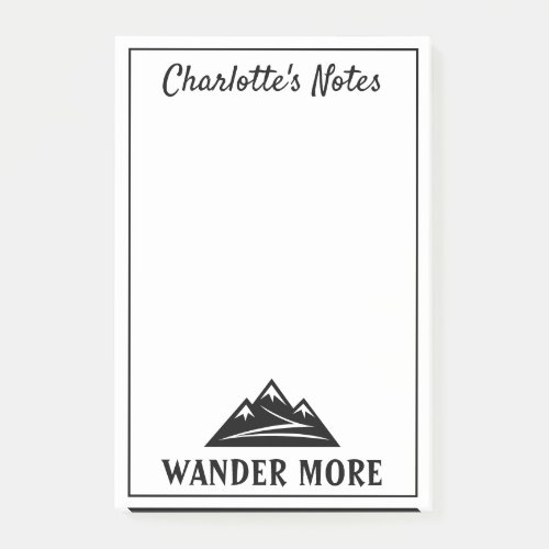Custom Post_it notes with mountain peaks logo
