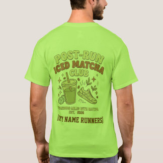 Custom Post-Run Iced Matcha Club Retro T-Shirt