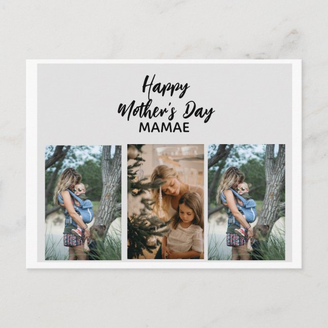 Custom Postcard Happy Mother's Day Photo Collage (Front)