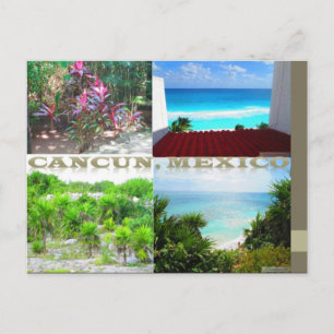CUSTOM POSTCARDS- CANCUN COLLAGE 11 POSTCARD