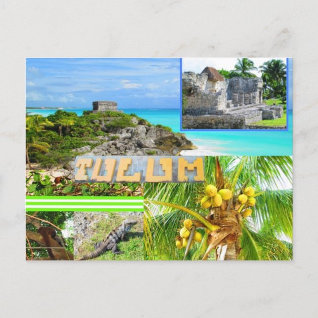 CUSTOM POSTCARDS- CANCUN COLLAGE 4 POSTCARD (Front)