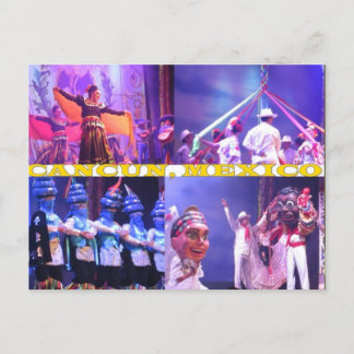 CUSTOM POSTCARDS- CANCUN COLLAGE 5 POSTCARD