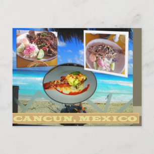 CUSTOM POSTCARDS- CANCUN COLLAGE 6 POSTCARD