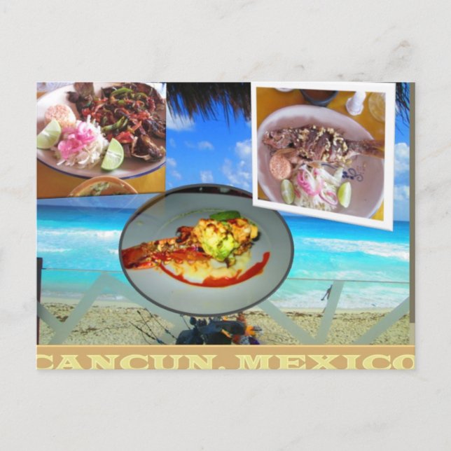 CUSTOM POSTCARDS- CANCUN COLLAGE 6 POSTCARD (Front)