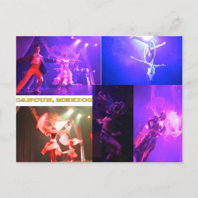 CUSTOM POSTCARDS- CANCUN COLLAGE 7 POSTCARD (Front)