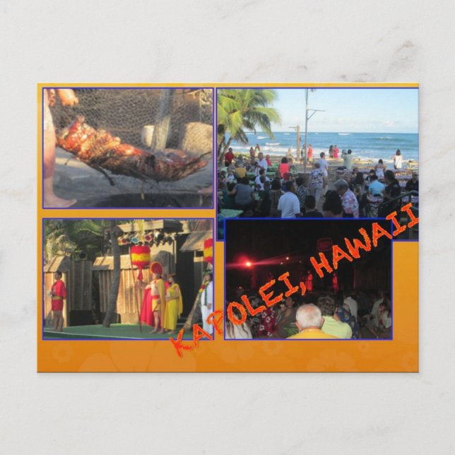 CUSTOM POSTCARDS- HAWAII COLLAGE# 11 POSTCARD (Front)