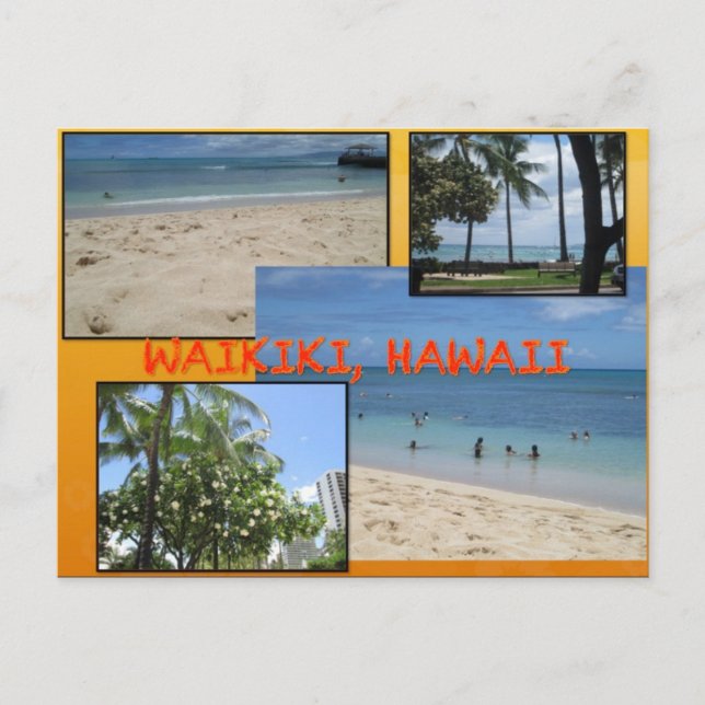 CUSTOM POSTCARDS- HAWAII COLLAGE# 2 POSTCARD (Front)