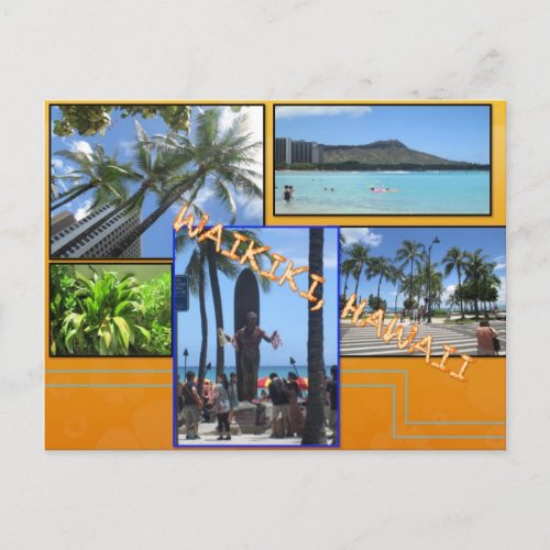 CUSTOM POSTCARDS_ HAWAII COLLAGE 5 POSTCARD