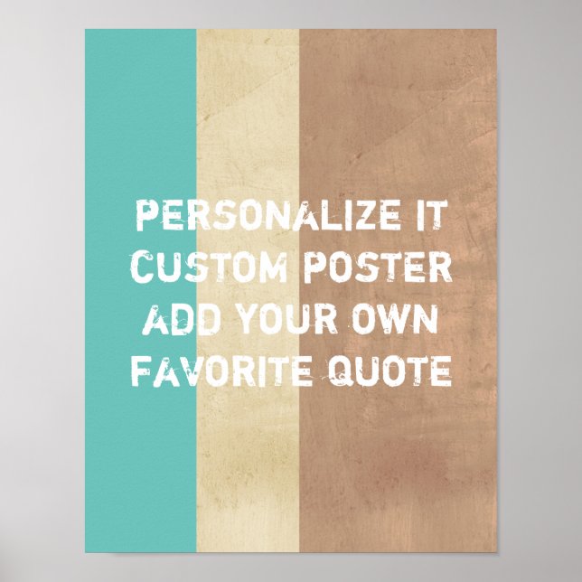 custom poster add your own quote on stripes (Front)